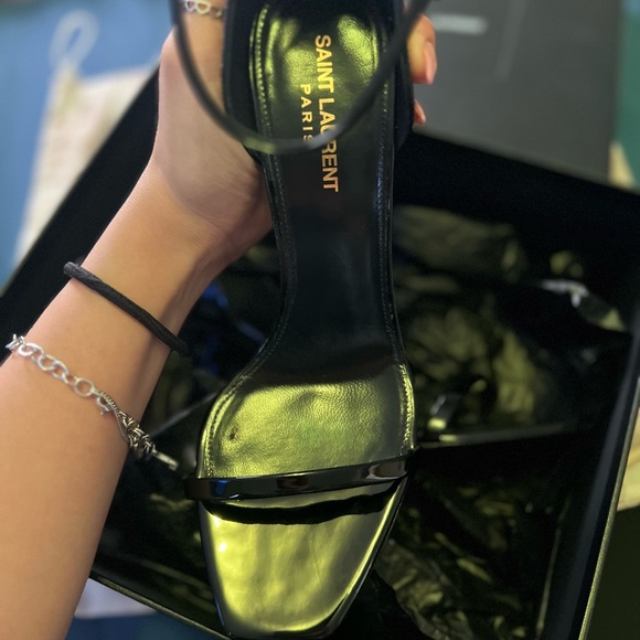 SAINT LAURENT OPYUM ANKLE STRAP SANDAL - Picture 9 of 9